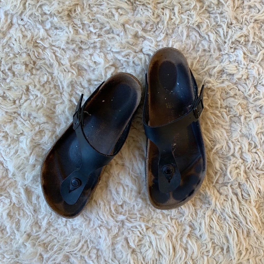 Birkenstock Gizeh Black Sandals Size 39